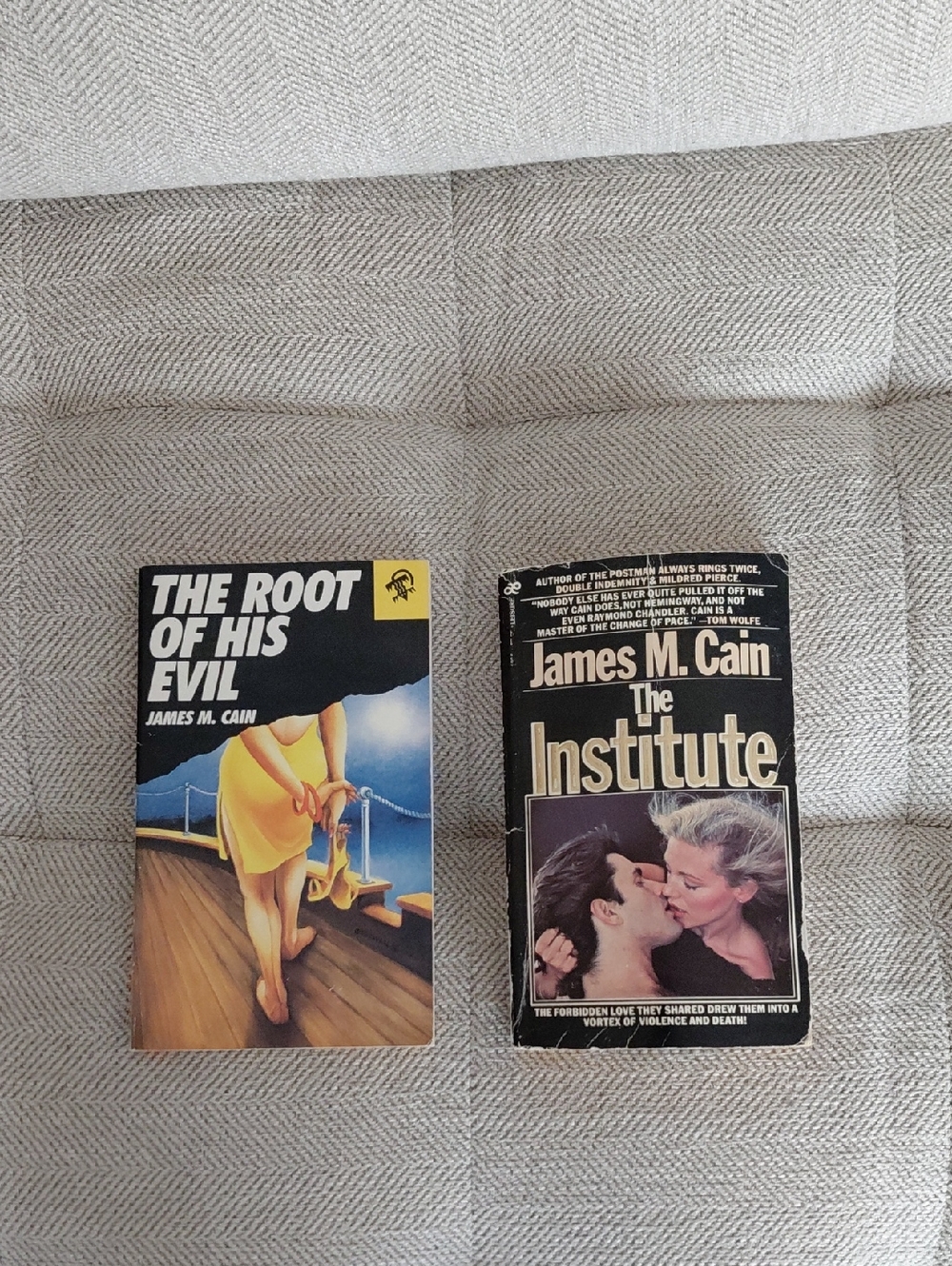 🔴 James M. Cain Paperback Book Lot — The Root of His Evil & The Institute